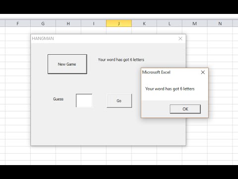 How to Make a Hangman Game with VBA Part 1 The Finished Game