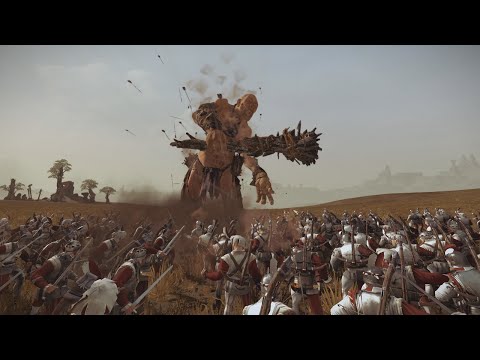 4000 Crossbowmen VS Giants Warhammer Total War