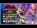 Monster Hunter Rise Sunbreak 17.1 Seconds of New Gameplay from All 14 Weapons