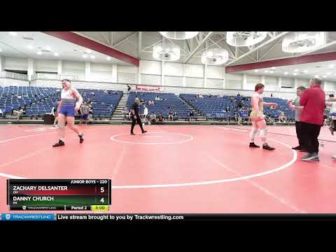 220 Lbs 1st Place Match - Zachary Delsanter, OH Vs Danny Church, PA 3ecc