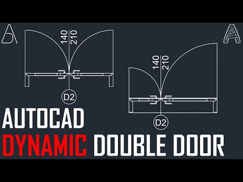 Dynamic Double Door - AutoCAD
