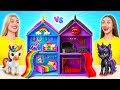 We Build Amazing Doll House Rainbow Vs Black Challenge By Multi DO Girls