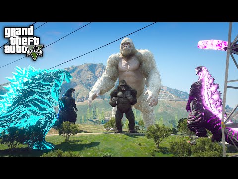 Godzilla Earth, Shin Godzilla, Heisei Godzilla Vs Kong, George Rampage ( GTA V Mods )