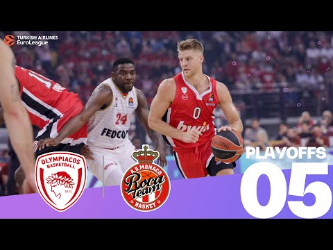 Olympiacos outlasts Monaco in thriller! | Playoffs Game 5, Highlights | Turkish Airlines EuroLeague