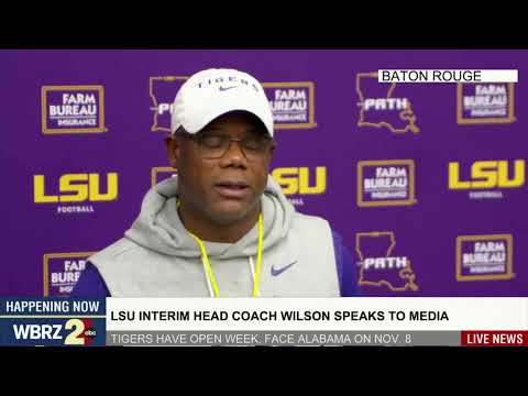 WATCH: Frank Wilson speaks to media in first presser as LSU's interim head coach