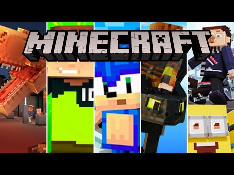 Minecraft Marketplace: All DLCs Trailers (Pac-Man - Minions)