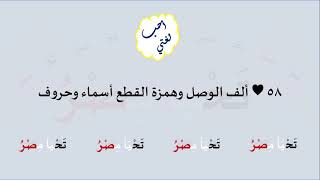 58 & صوت ألف الوصل وهمزة القطع أسماء وحروف image