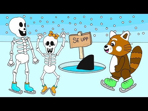 Pukkins julkalender del 7 - Roliga skeletten åker skridskor