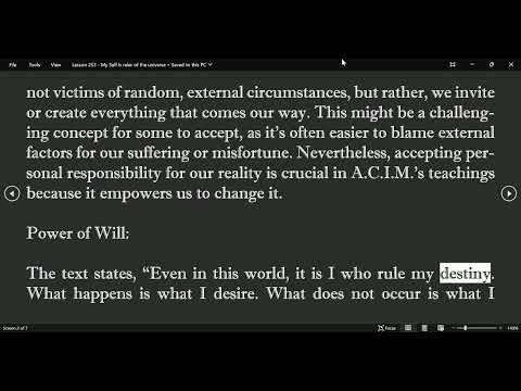 ChatGPT ACIM Lesson 253 - My Self is ruler of the universe