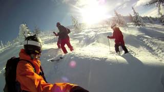 preview picture of video 'Skiing in Austria with powder snow, Wagrain 2013'