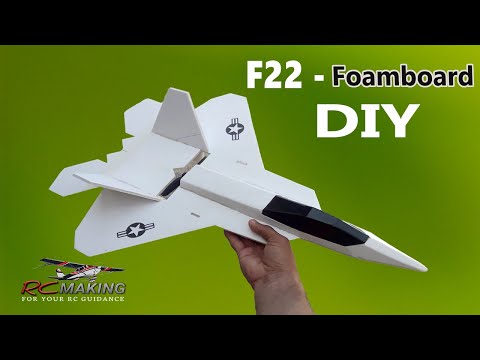How To Make Cardboard RC Airplane  DIY - F22 Raptor l RC Making