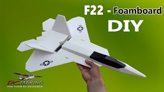 How To Make Cardboard RC Airplane  DIY - F22 Raptor l RC Making
