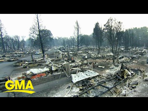 Destruction from massive wildfires amid race to escape l GMA