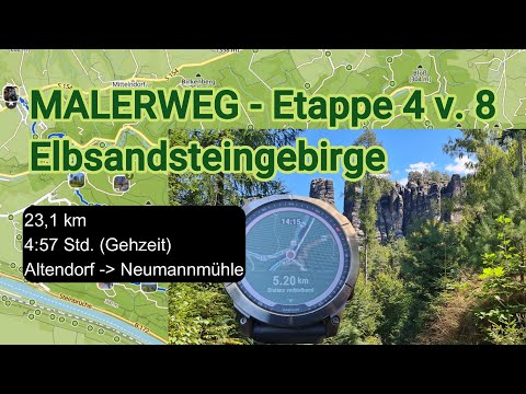 Malerweg Etappe 4 von 8 - Elbsandsteingebirge - Wandern - kurze Version