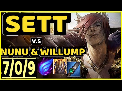 CUZZ (SETT) vs NUNU & WILLUMP - 7/0/9 KDA JUNGLE CHALLENGER GAMEPLAY - KR