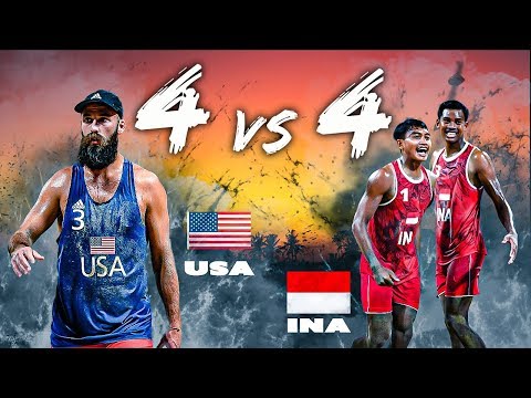 4 vs 4 Beach Volleyball USA vs INDONESIA | World Beach Games 2019