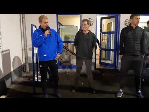 Trainergespräch/Pressekonferenz nach dem letzten Derby am Papenloh