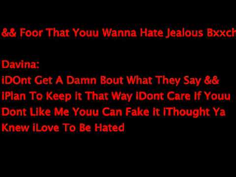 Davina - Most Hated Lyrics