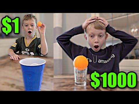 Ping Pong TRICK SHOTS for $1,000