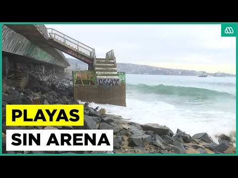 Marejadas en la Región de Valparaíso: Playas se quedan sin arena tras fuerte oleaje