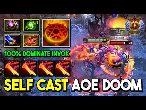 ULTRA AGGRESSIVE OFFLANE Doom Aghs Scepter + OC Self Cast AoE Doom All Enemies Against. Invoker DotA