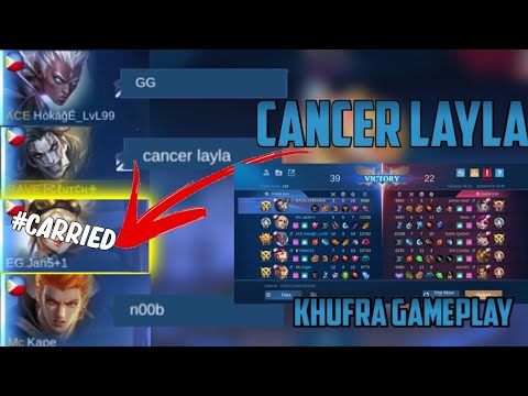 We carried this Cancer Layla! Khufra Gameplay! (MLBB)