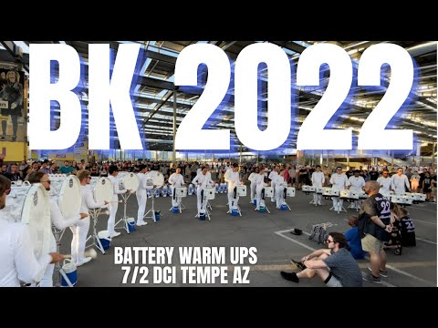 Blue Knights Drumline 2022 - Warm Ups - 7/2 DCI Tempe AZ