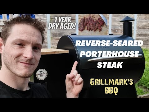Traeger Smoked 1 Year DRY AGED Porterhouse STEAK! | Full Cook | BBQ