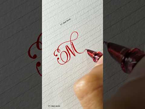 Letter M in calligraphy | satisfying art of calligraphy
