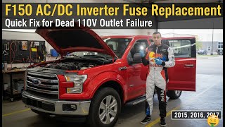 F150 AC/DC Inverter Fuse Replacement: Quick Fix for Dead 110V Outlet Failure (2015, 2016, 2017)