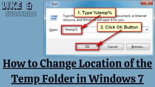 How to Change Location of the Temp Folder in Windows 7