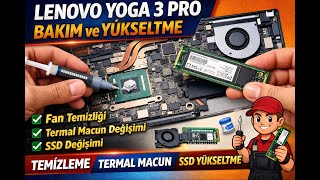 Lenovo Yoga 3 Pro Disassembly | Fan Bakımı, Termal Macun Değişimi ve SSD Yükseltme, Fan Cleaning