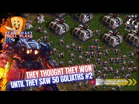 StarCraft Troll Plays  |  Using 50 Goliaths To Kill Players #2 |  How To Gameplay