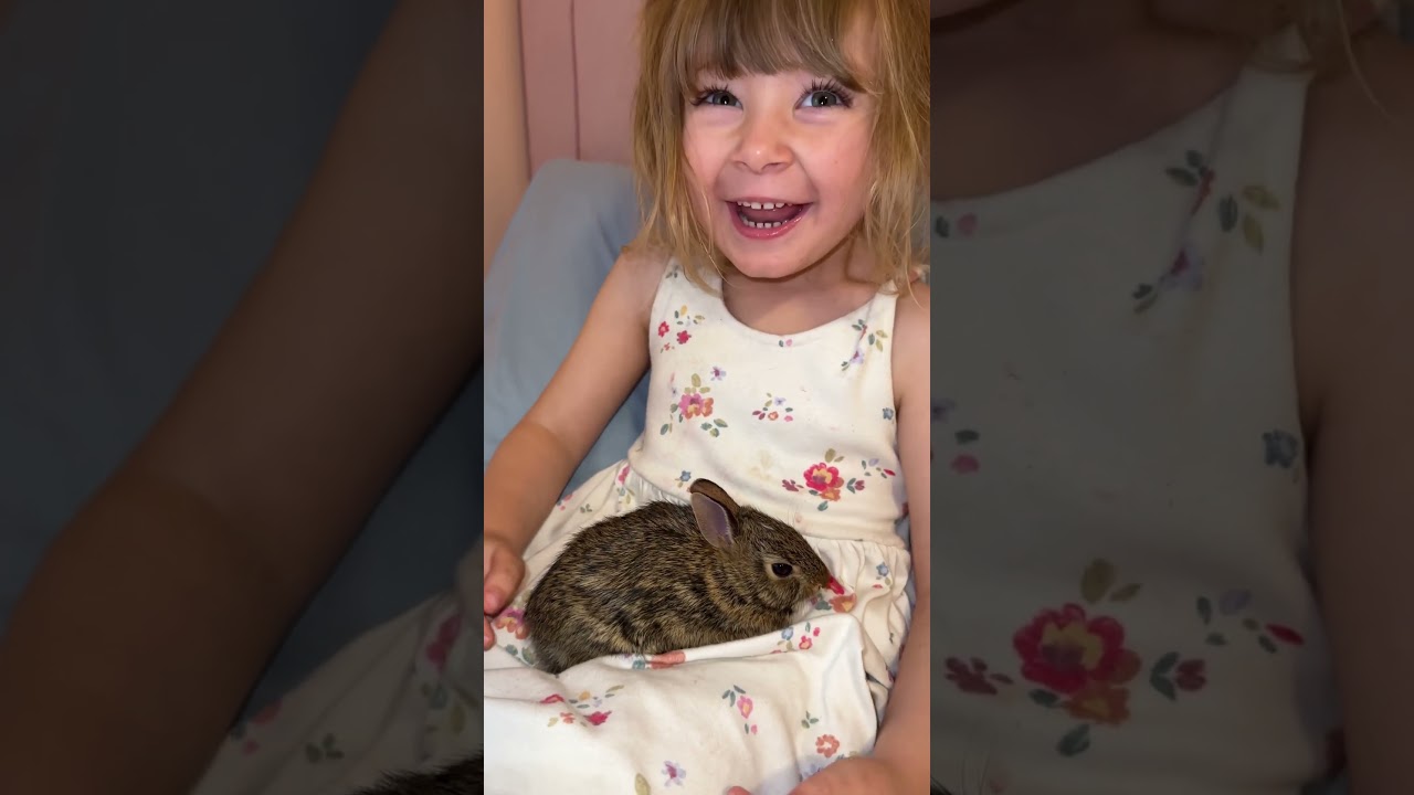 My little bunny whisperer!