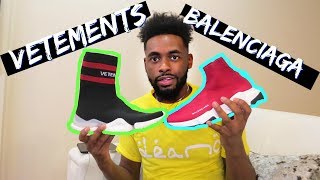 Vetements Sock Shoes vs Balenciaga Speed Trainers | On Feet