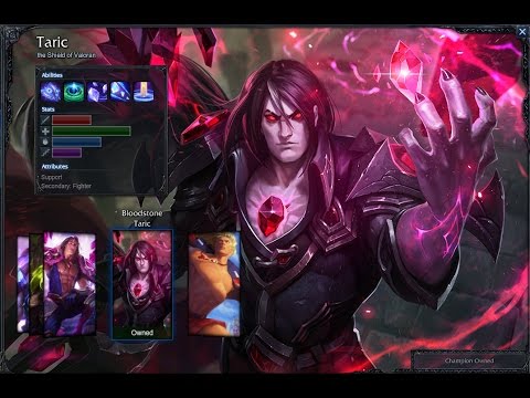 Bloodstone Taric Skin Spotlight Gameplay 1080p HD League Of Legends