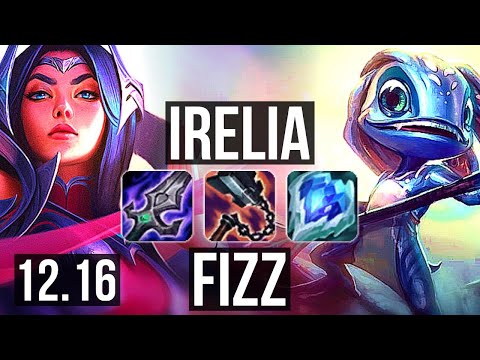 IRELIA vs FIZZ (MID) | Legendary, 900+ games, 18/3/5, 800K mastery | KR Master | 12.16