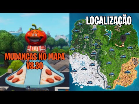 MUDANÇAS NO MAPA V8.30 E LOCALIZAÇÃO DE TODAS AS VANS DE RESPAWN - Fortnite Battle Royale