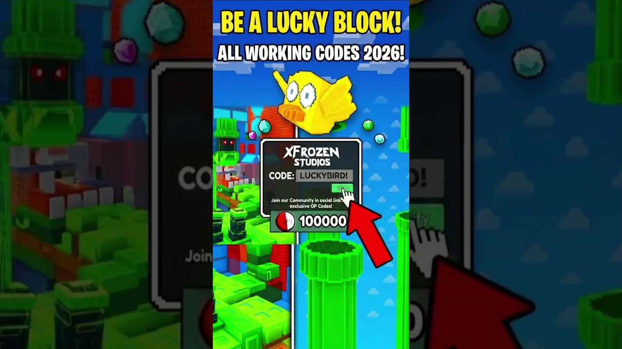 ALL NEW WORKING CODES in Be A Lucky Block (Roblox) 2026! FREE Spin Tokens!