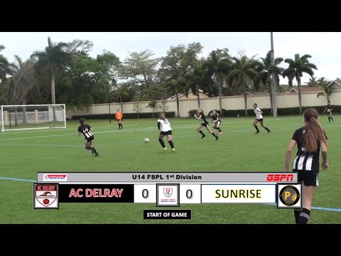 U14 Sunrise Prime FC Y1 vs AC Delray Vapors - FSPL - 3/8/2020 - FULL GAME