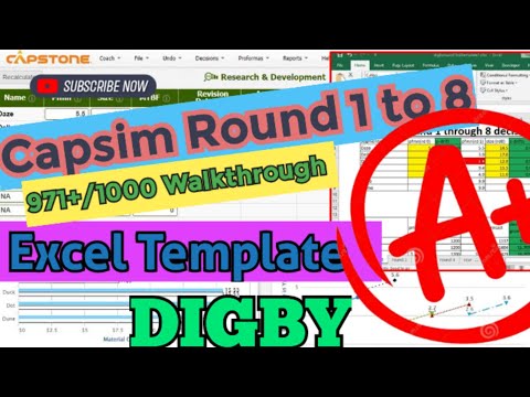 CapSim Simulation Walkthrough - 971+/1000 (CapSim Round 1 to 8 Answers)-Digby
