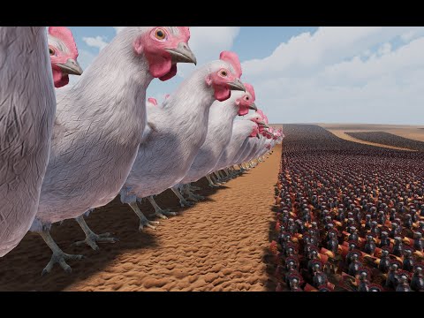 1,000 DINOSAUR CHICKENS VS. 100,000 ROMAN LEGION! Ultimate Epic Battle Simulator 2