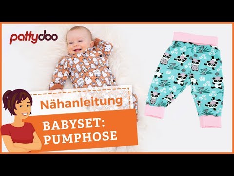 Nähanleitung Baby Pumphose - Jersey nähen mit der Nähmaschine - Für Anfänger