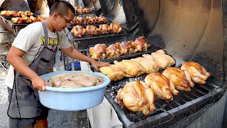 ALWAYS FULL OF ORDERS! AMAZING CHARCOAL GRILLED CHICKEN - THAI STREET FOOD BANGKOK