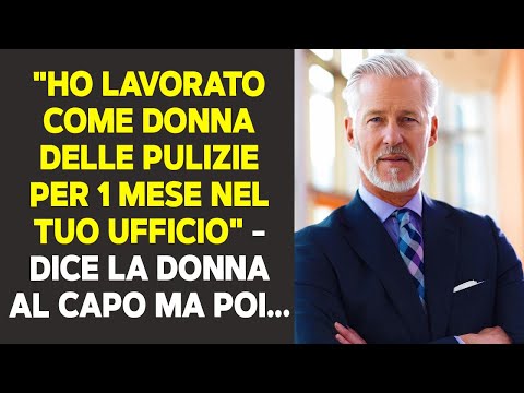 "Ho Lavorato Come Donna Delle Pulizie Per 1 Mese Nel Tuo Ufficio" - Dice La Donna Al Capo Ma Poi...