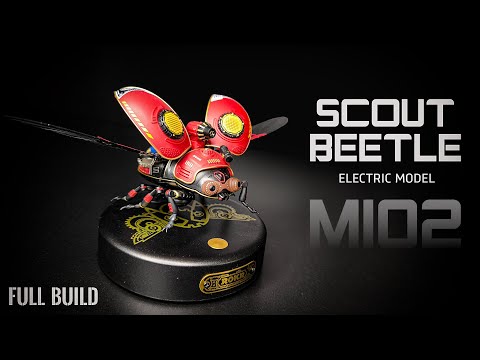 Mô hình steampunk ROKR 3D DIY Bọ cánh cứng màu đỏ MI02