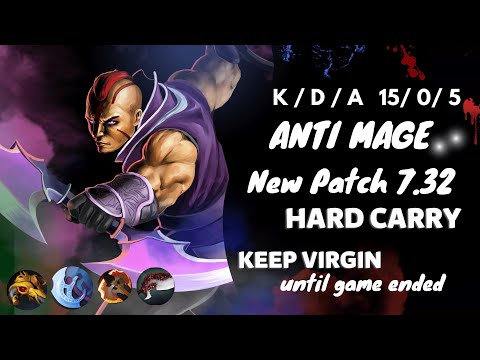 Anti Mage Dota 2 Carry | Keep Virgin until game END - They can't kill me :D