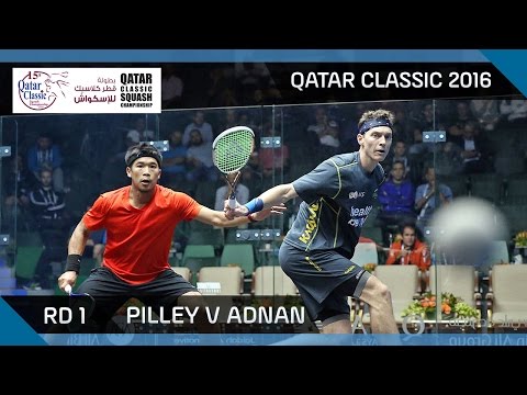 Squash: Pilley v Adnan - Qatar Classic 2016 Rd 1 Highlights