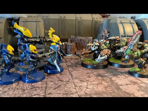 Grimdark Future: Firefight Battle Report (High Elf Fleet Vs Orcs 250 points) S1E2