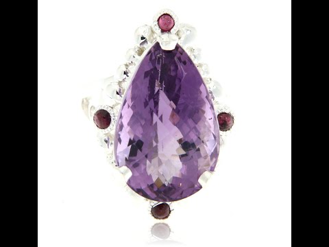 Inel Argint 925, Ametist Granat Naturale